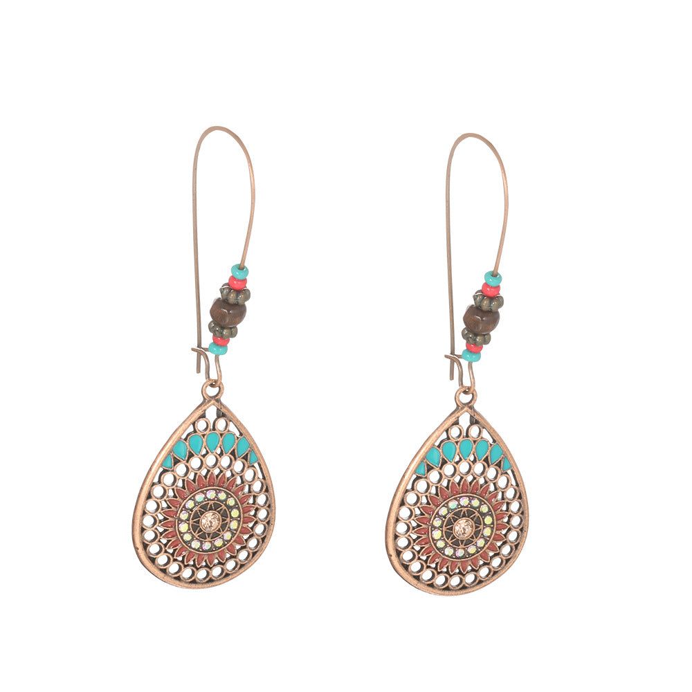 Pendientes de aleación de hojas de mariposa al por mayor